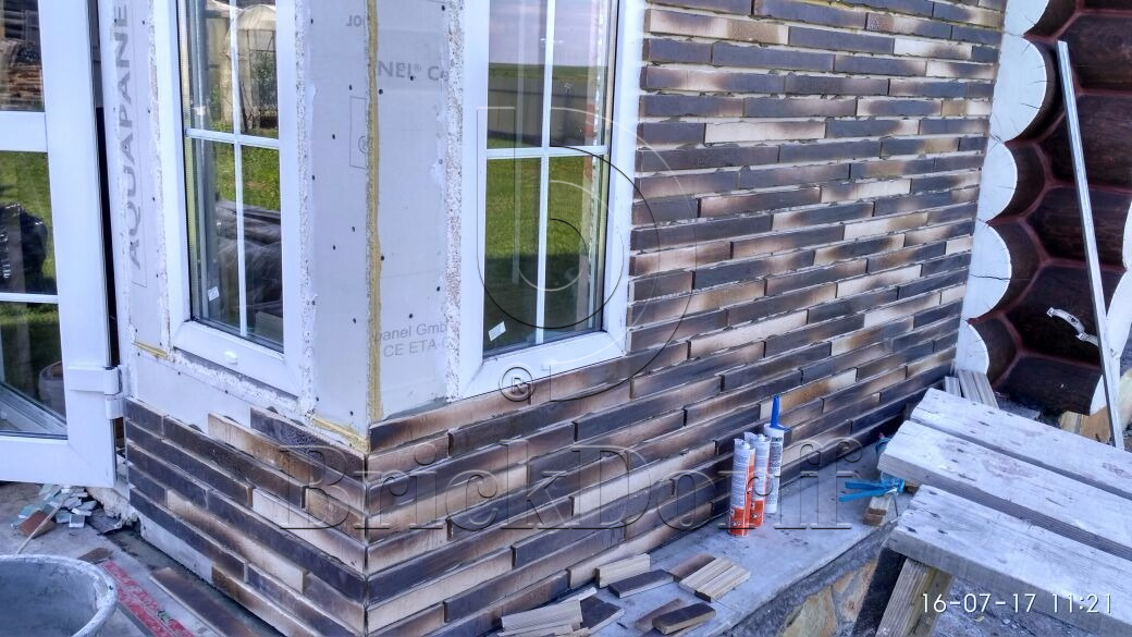 RIEGEL 50 451-gold-braun, 490*40*14мм Stroeher Клинкерная фасадная плитка под кирпич ригельная Langformat