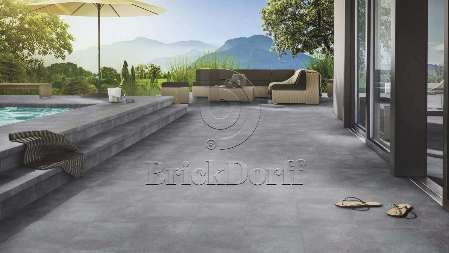 Клинкерная Плитка напольная противоскользящая Stroeher KERAPLATTE AERA 710 crio 294*294*10 мм