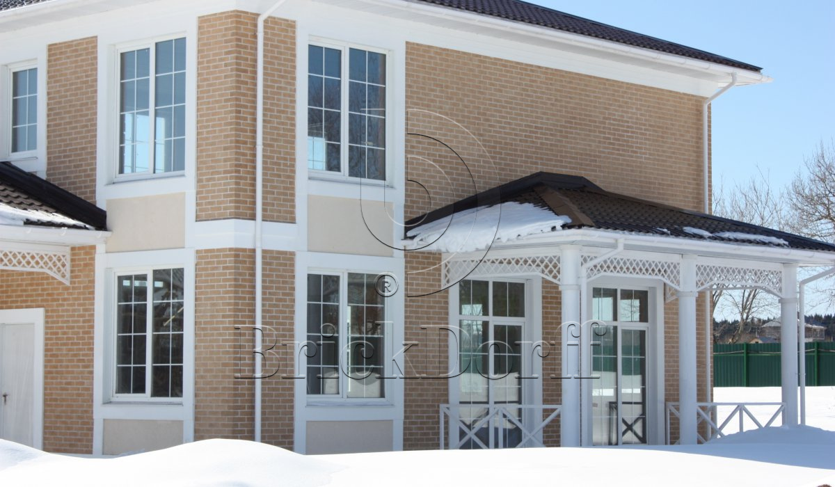 Фасадная Термопанель из Пенополиуретана ППУ 40 мм с Клинкерной плиткой Antik Sandstein 240*71*10 мм