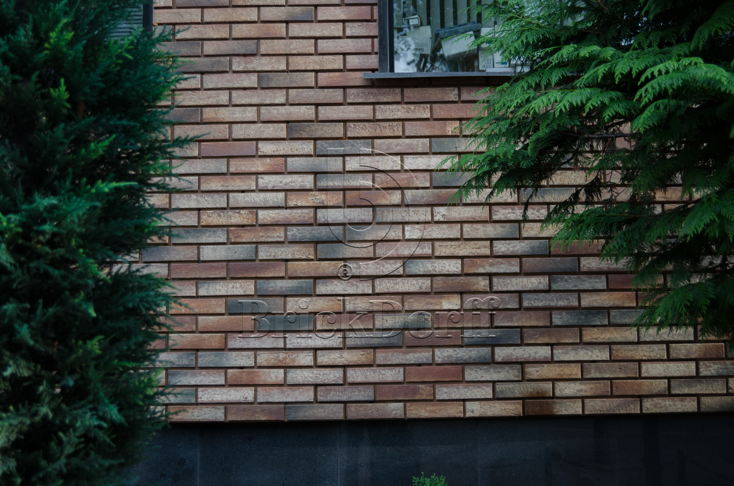 Клинкерная фасадная плитка облицовочная под кирпич Stroeher (Штроер) Zeitlos 357 backstein рельефная, 400*35*14 мм