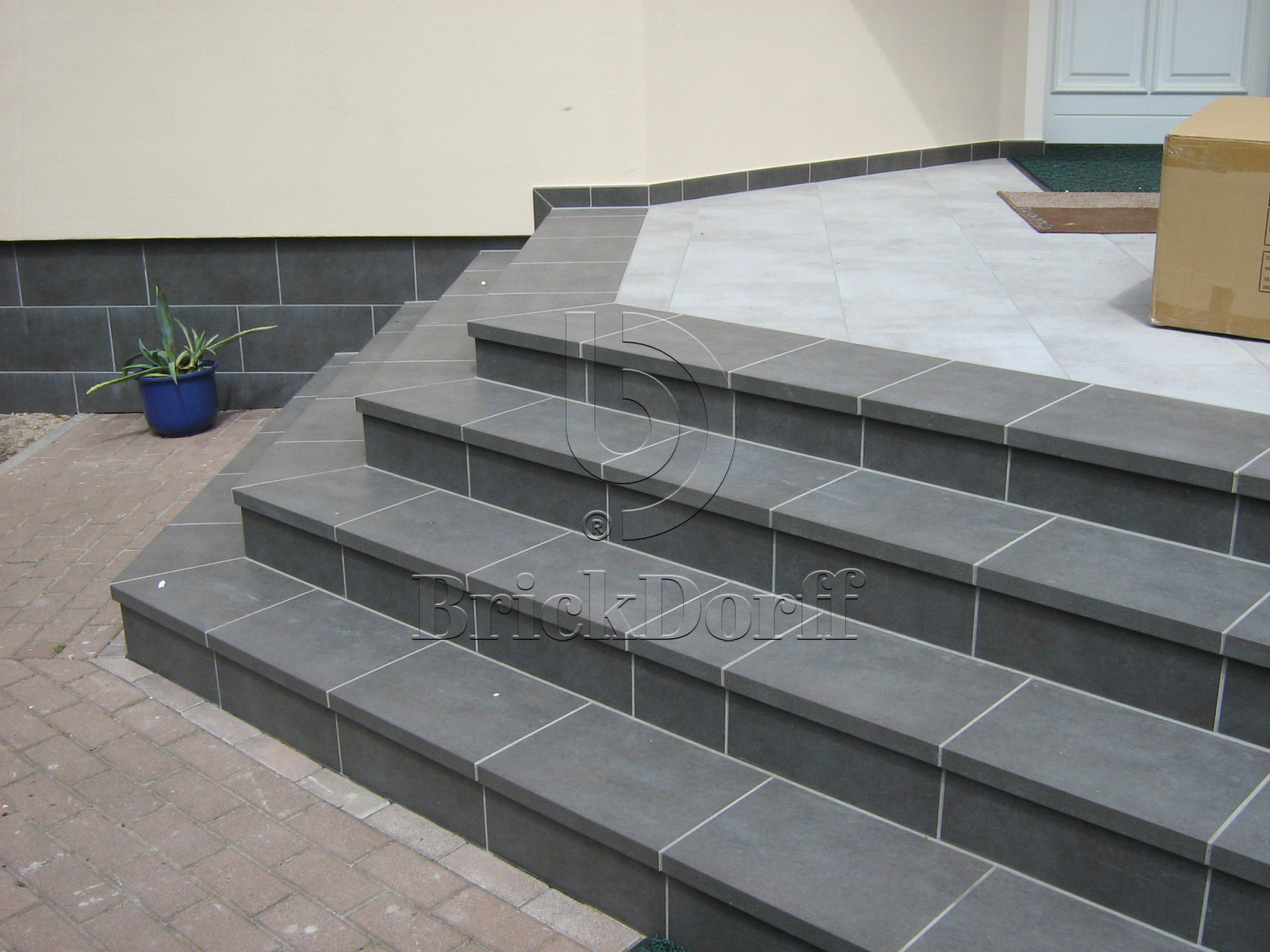 Клинкерная Ступень лофт противоскользящая плитка Stroeher KERAPLATTE ASAR 645 giru 294*340*35*11 мм