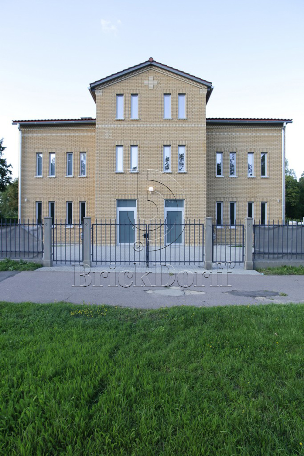 Кирпич клинкерный облицовочный желтый, Lode ASA SARMITE штриховая, 250*85*65мм