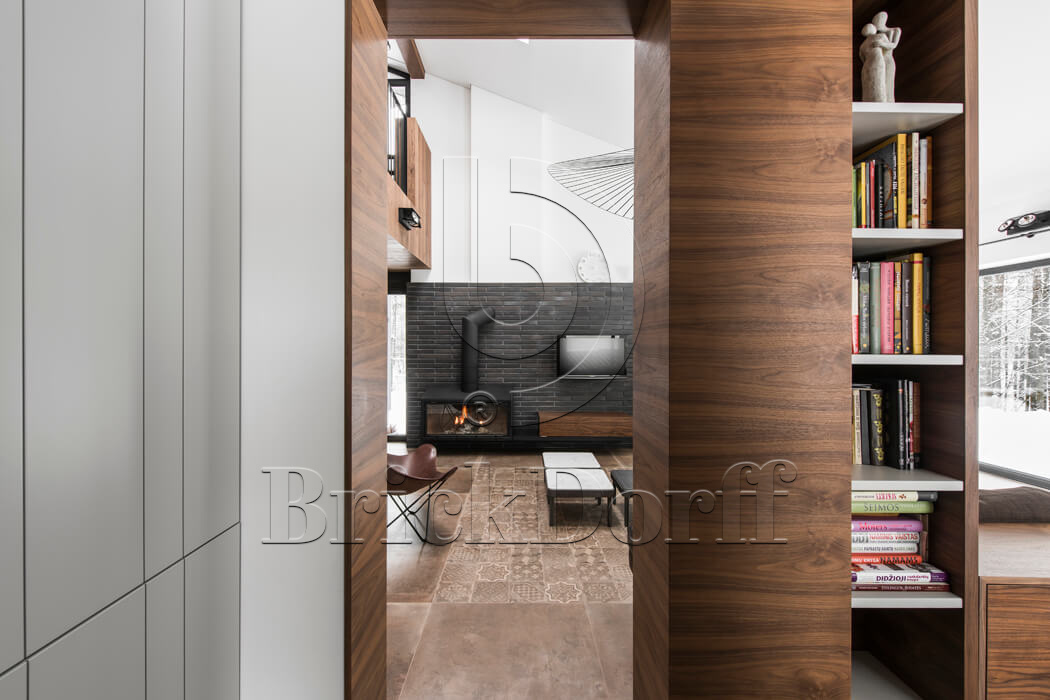 Клинкерная фасадная плитка облицовочная под кирпич Stroeher (Штроер) Glanzstueck Glanzstueck № 6 рельефная, 440*52*14 мм