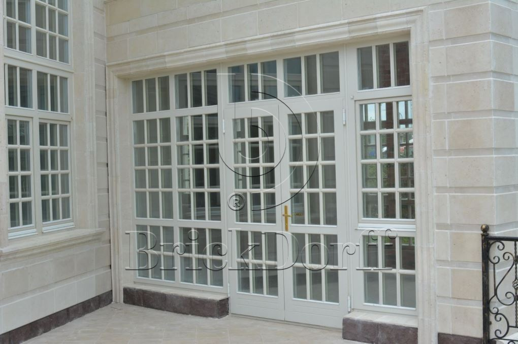 Фасадная облицовочная декоративная плитка травертин-касса 01