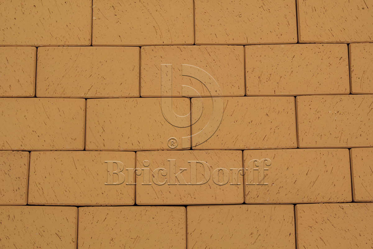 Клинкерная тротуарная плитка - брусчатка Lode DZINTRA  темно-желтый 200х100х52 мм